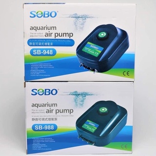 ส่งไว!  ปั๊มลม ปั๊มออกซิเจน 4 ทาง SOBO SB-948,SB-988 Aquatic airpump ราคาถูกสุด ช่วงโปรโมชั่น Promotion Price