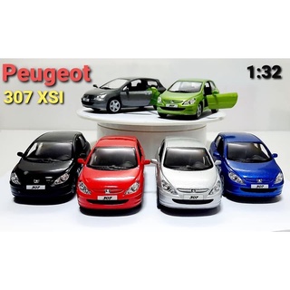 โมเดลรถเปอโยต์ Peugeot 307XSI ปี 2001 Scale 1:32 โมเดลรถเหล็ก รถโมเดล งาน Kinsmart ความยาวรถ 5 นิ้ว (ประมาณฝ่ามือ)