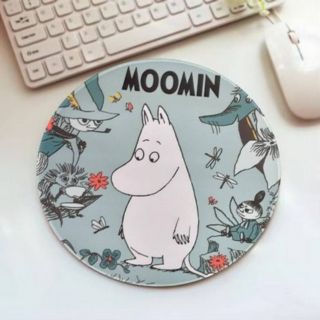 แผ่นรองเม้าส์ mouse pad ลาย มูมิน Moomin ขนาดเส้นผ่าศูนย์กลาง 9 นิ้ว