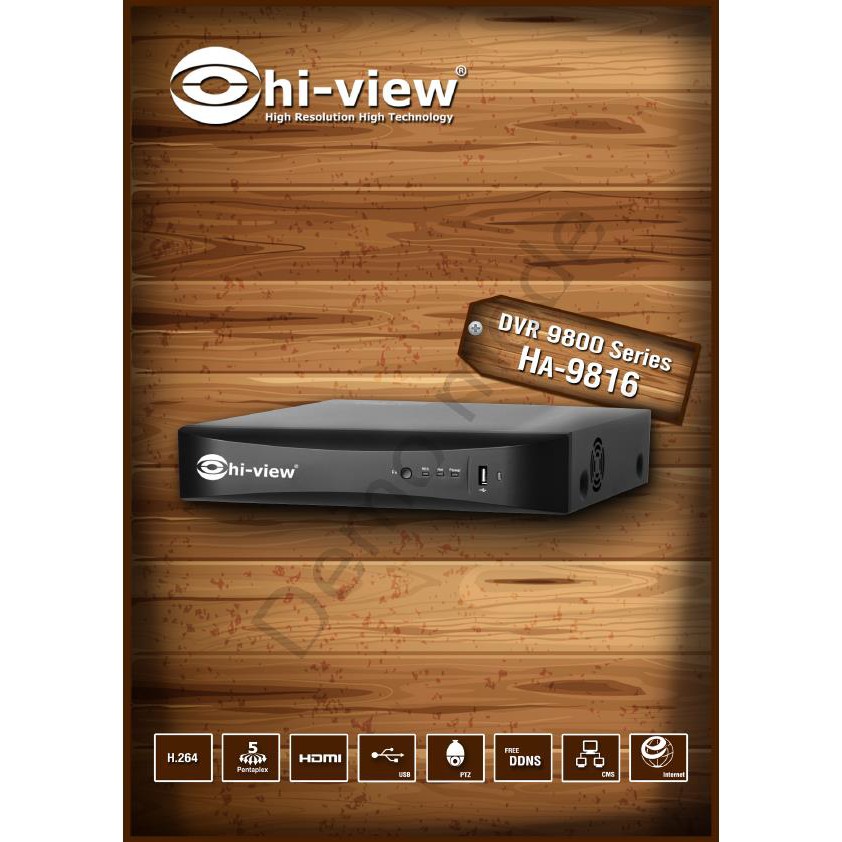Hi view HA-98516 DVR. 16 ch. เครื่องบันทึกภาพ,5-in-1 : CVBS +AHD+TVI+CVI+IP