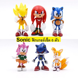 เซ็ต 6 ตัว โซนิค ฟิกเกอร์ โมเดล Sonic the hedgehog