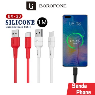 สายชาร์จซิลิโคน BOROFONE BX30 สายชาร์จเร็ว สายชาร์จ Silicone data cable usb สำหรับIPhon android  คุณภาพดี