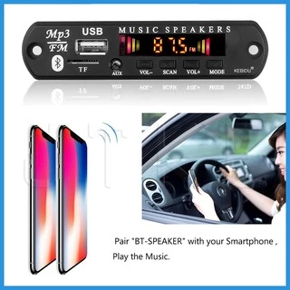 5โวลต์12โวลต์บลูทูธ5.0 MP3ตัวถอดรหัสกับบลิวเอ็มเอคณะกรรมการโมดูลเสียงUSBวิทยุTFรถเครื่องเล่นMP3 - 078