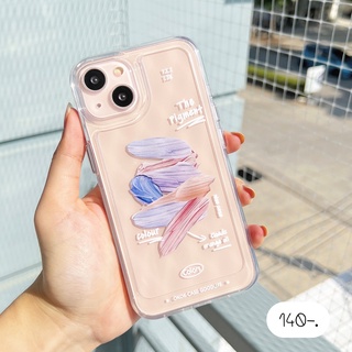 เคสใส เคสใสไอโฟน เคสใสมินิมอล 🪷ใสปุ่มเงินลายแต้มสีพาสเทล