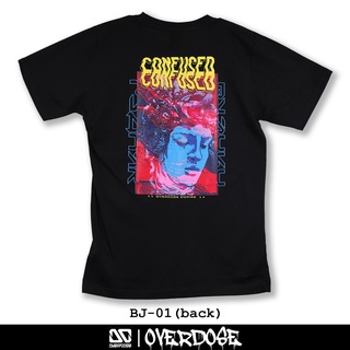 Overdose T-shirt เสื้อยืดคอกลม สีดำ รหัส BJ-01(โอเวอโดส)