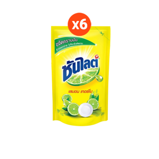 ซันไลต์ น้ำยาล้างจาน แบบถุง 550 - 500 มล. X6 Sunlight Dishwashing Liquid 550 - 500 ml. x6