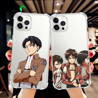 เคสโทรศัพท์มือถือ แบบนิ่ม พิมพ์ลายอนิเมะ Attack on Titan กันกระแทก สําหรับ iPhone 13 12 11 Pro Max lPhone 7 8 Plus XS Max
