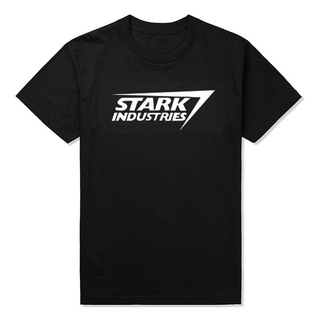 เสื้อยืดผ้าฝ้ายพิมพ์ลายแฟชั่น 2022 ใหม่ แฟชั่น ผ้าฝ้าย พิมพ์ลาย แขนสั้น Stark Industries เสื้อยืดผู้ชาย เสื้อผ้า โล่