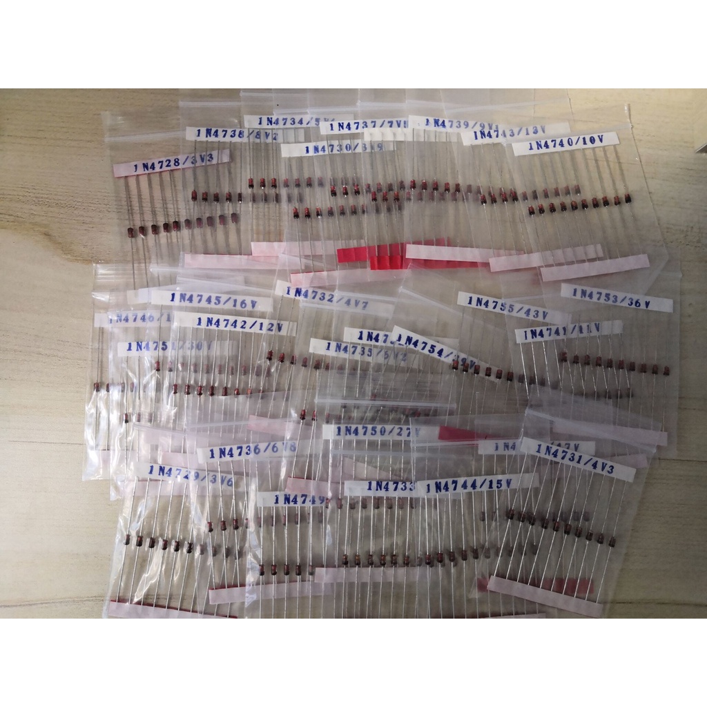 1W Zener Diode kit 28kinds*10pc=280pcs 3.3v to 47v Assorted 3V6/3V9/4V3/4V7/5V1/5V6/6V2/6V8/7V5/8V2/