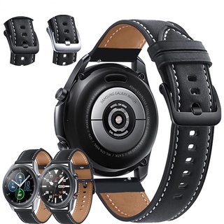 สายนาฬิกาข้อมือหนังแท้ สําหรับ Samsung Galaxy Watch 3 41 มม. 45 มม. 22 มม. 20 มม. Galaxy Watch 42 มม. 46 มม. S3