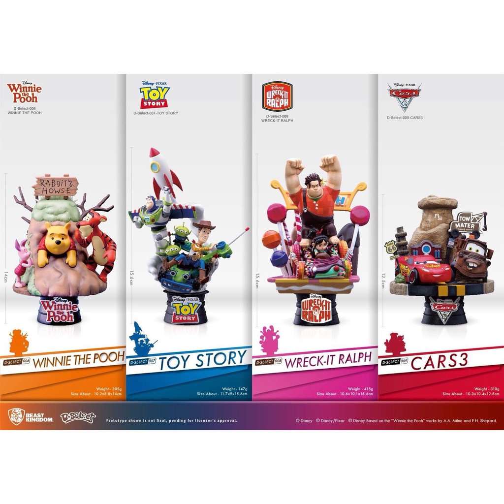 Beast Kingdom Toys D-Select 006 Disney Winnie the Pooh & Tigger Piglet Statue 