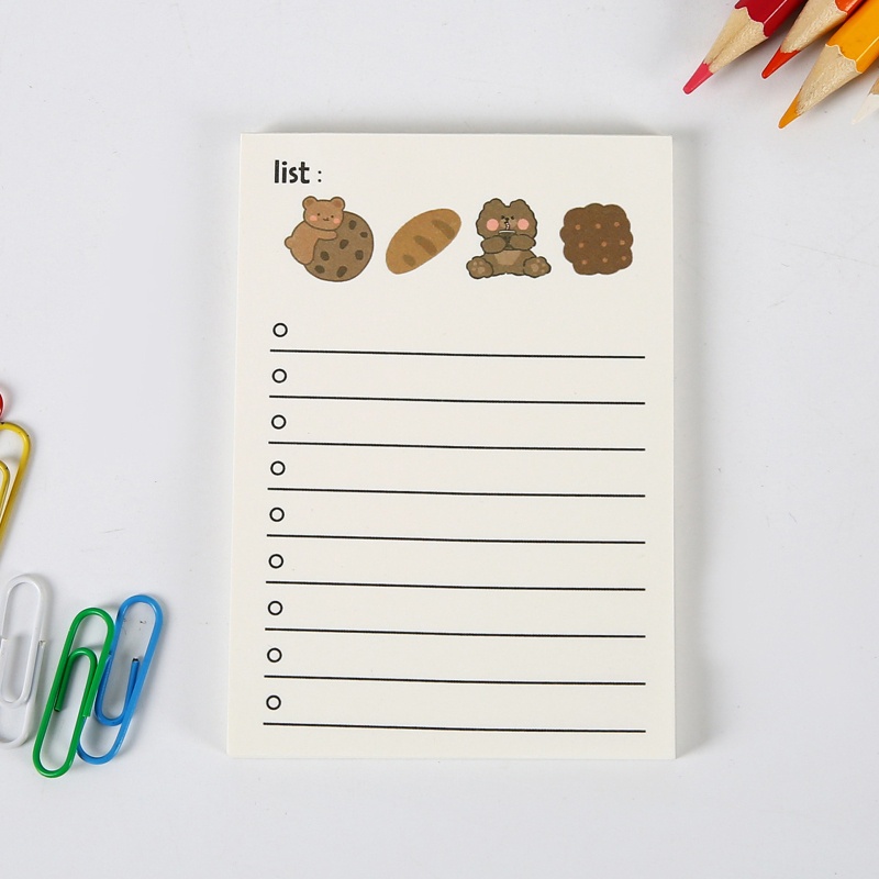 กระดาษโน้ต ลายผลไม้ ฉีกได้ ไม่เหนียวติด