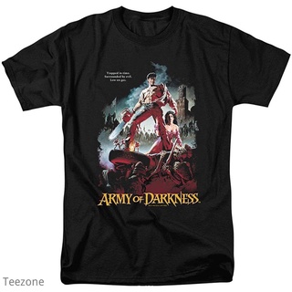 เสื้อยืดคอกลม แขนสั้น ผ้าฝ้าย พิมพ์ลายโปสเตอร์ภาพยนตร์ Army of Darkness Bruce Campbell แฟชั่นฤดูร้อน สไตล์คลาสสิก สําหรั