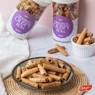 ขนมไทย สุคันธา ทองม้วนน้ำตาลโตนด รสต้นตำรับ แบบกระป๋อง (80 กรัม) SUKANTHA Crispy Coconut Rolls with Palm Sugar Original