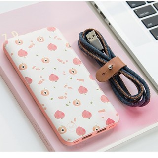 🚛พร้อมส่งจากไทย🍒แบตสำรองลายลูกพีช ✅ ราคา 750 บาท ส่งฟรี ems**