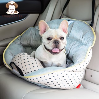 Happy PETs 🐶🚘 car seat สุนัข เบาะนั่งในรถยนตร์สำหรับสุนัข นุ่ม นั่งสบาย เบาะนอนสัตว์เลี้ยง