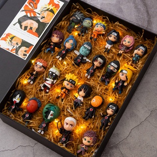 lego Naruto handmade Naruto Zuo Kakashi ตุ๊กตาตกแต่งรุ่น two-dimensional Animation ของขวัญวันเกิด Q Edition