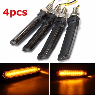 JX-LCLYL 4pcs LED Universal Motorcycle Side Turn Signal Indicator Light Blinker Amber