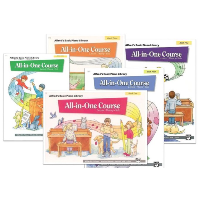 Alfred's Basic All-in-One Course Universal Edition, Book 1 2 3 4 5