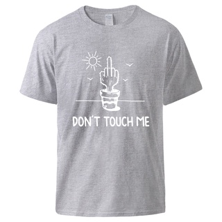 เสื้อยืดแขนสั้นลําลอง ผ้าฝ้าย พิมพ์ลายตัวอักษร Dont Touch Me แฟชั่นฤดูร้อน สําหรับผู้ชาย 2022S-5XL