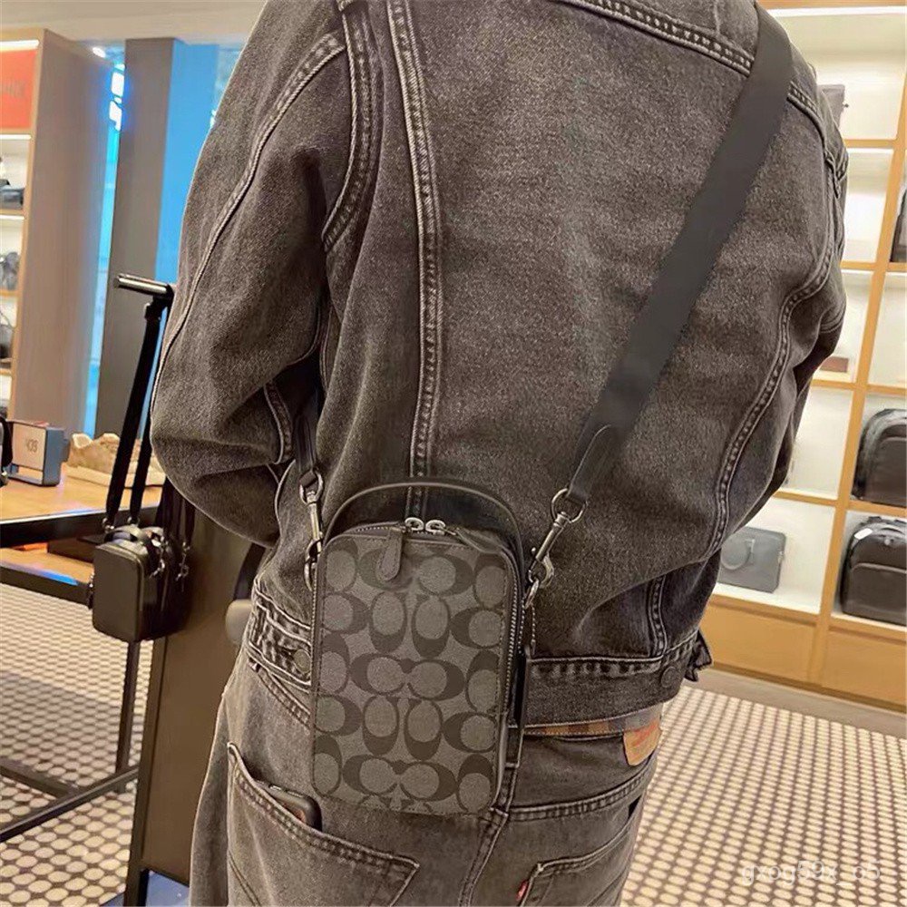 Coach C3147 C3146 Top Handle Crossbody Leather Signature Canvas Women