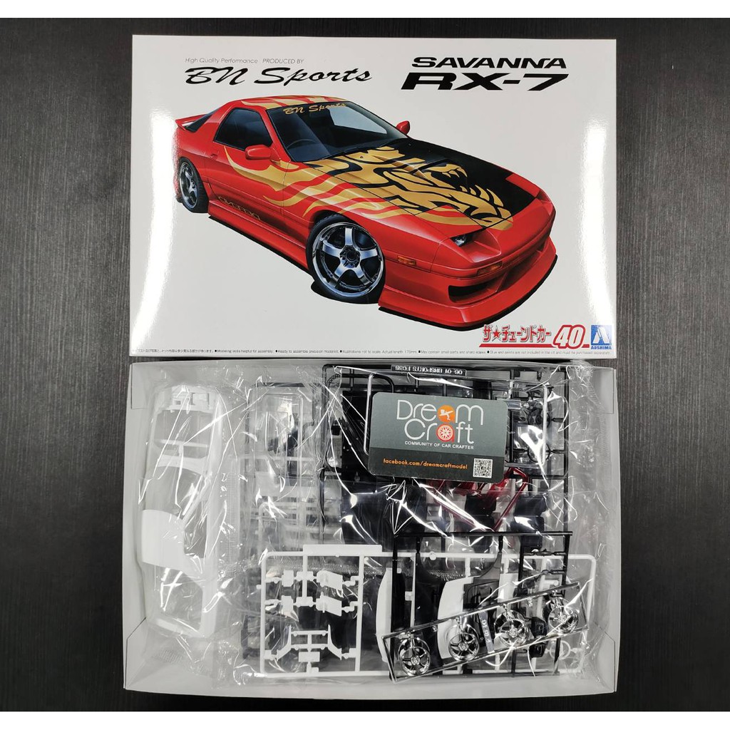 AOSHIMA 1/24 BNSPORTS FC3S RX-7 '89 MAZDA (โมเดลรถยนต์ Model DreamCraft)