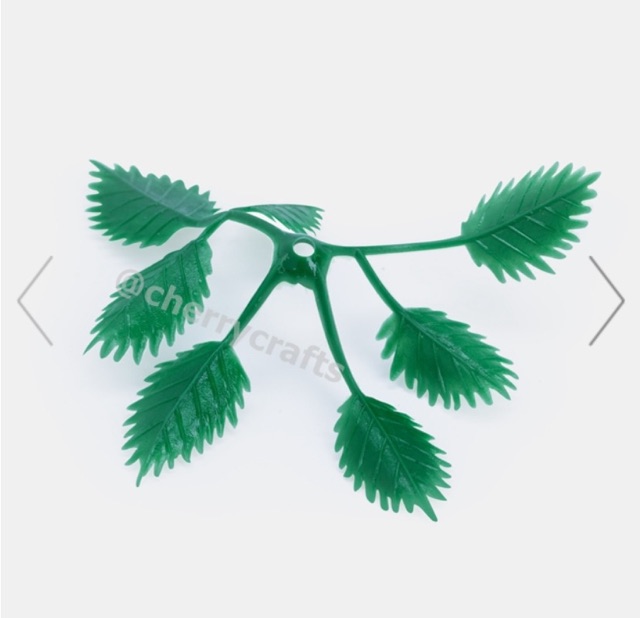 ใบกุหลาบพลาสติกเกรดAAA+ห่อใหญ่ หนัก 0.5 กก. สีเขียวสด ดอกไม้พลาสติก งานมาลัย อุบะ ดอกไม้ประดิษฐ์ - รูปที่ 2