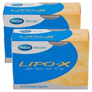 MEGA We Care Lipo-X Alpha-Lipoic Acid 50mg (30 ซอง) x 2 กล่อง