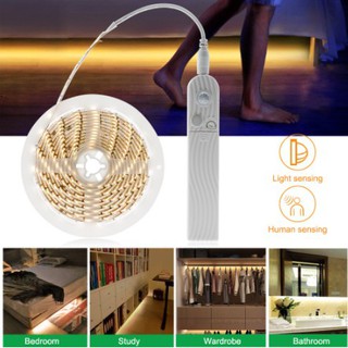 ไฟเซ็นเซอร์ Dc5V LED Strip 2835 ชิป PIR Motion Sensor สวิทช์ควบคุม ไฟเหนี่ยวนำตัวบ้านแบบไร้สายไฟตู้เสื้อผ้าอุปกรณ์ไฟฟ้า