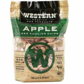 ( พร้อมส่ง )Western Apple b b q Smoking Chips  เศษไม้ หอม รมควัน กลิ่น เเอปเปิล เวสเทิร์น  2 ปอน