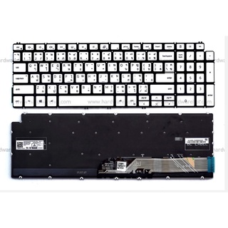 KEYBOARD DELL INSPIRON 5593 TH-EN สีเทา  TH-EN   มีไฟ