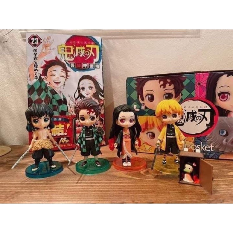 ของแท ม งงะ ดาบพ ฆาตอส ร หน งส อการ ต น Kimetsu No Yaiba เล ม 23 Limited Edition 4 Figures Shopee Thailand