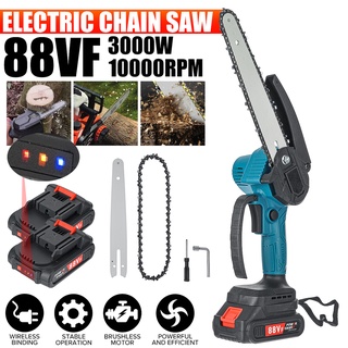 เลื่อยโซ่ไฟฟ้า ขนาดเล็ก 3000W 8 นิ้ว สําหรับตัดแต่งกิ่งไม้ Makita แบตเตอรี่ 18V