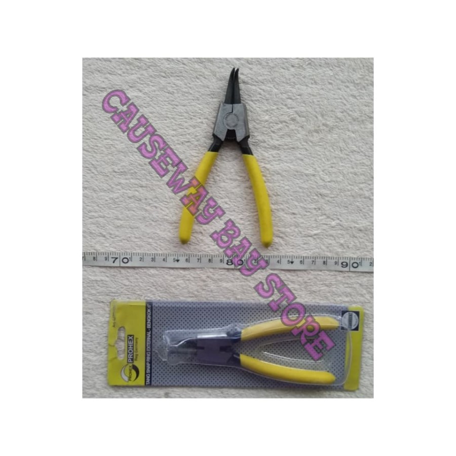 6" PROHEX ART 4370-002 BENDED SNAP RING PLIERS (RING STOP OPEN)