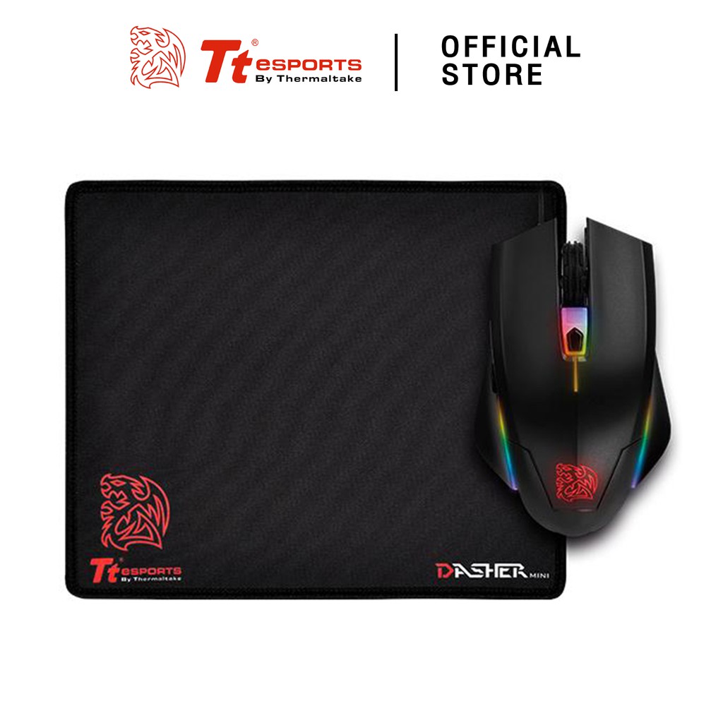 [แพ็คคู่สุดคุ้ม] Tt eSPORTS MOUSE TALON ELITE RGB & MOUSE PAD DASHER MINI ( MO-TER-WDOTBK-01 )