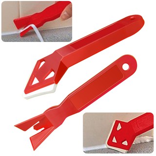 2Pcs Red Caulking Tool Kit Corner Joint Sealant Silicone Grout Remover Scraper