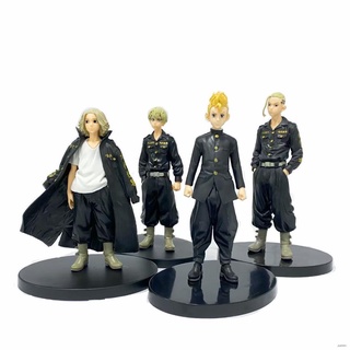 ในสต็อกอะนิเมะ Tokyo Revengers Action Figure Mikey Manjiro Sano Chifuyu Matsuno Takemichi Hanagaki Figurine Manga