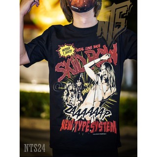 NTS 24 Skid Row ROCK เสื้อยืด เสื้อวง เสื้อดำ สกรีนลายอย่างดี ผ้าหนานุ่ม ไม่หดไม่ย้วย NTS T SHIRT S M L XL XXL