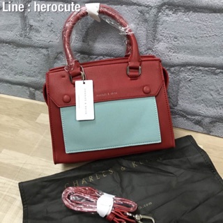 CHARLES &amp; KEITH STRUCTURED TOP HANDLE BAG ส่งฟรีEMS