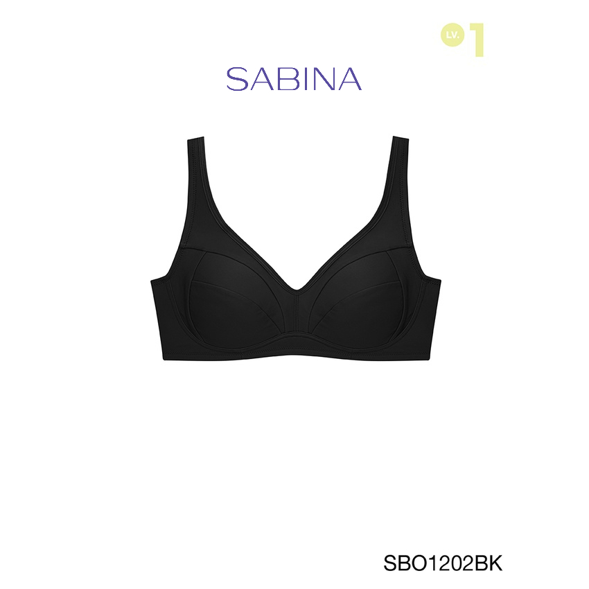 Sabina เสื้อชั้นใน Invisible Wire (ไม่มีโครง) รุ่น Function Bra รหัส SBO1202BK สีดำ