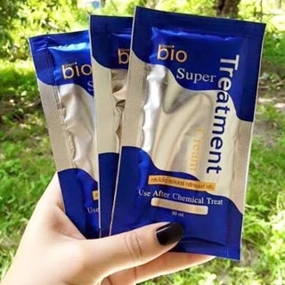 ใบโอทรีสเม้น บำรุงเส้นผม 1 กล่องมี 24 ซอง (ฟ้า) Bio treatment / top secret keratin hair spa