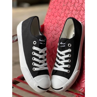 Converse Jack Purcell รองเท้าคอนเวิร์ส สีดำ แบบผ้าแคนวาส ✅Size:37-44eu พร้อมกล่อง📦 รองเท้าผู้ชาย รองเท้าผ้าใบผู้หญิง