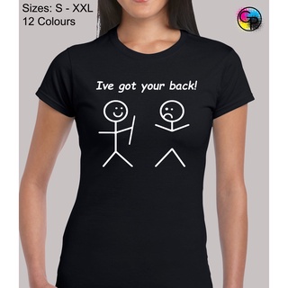 [100% Cotton]เสื้อยืด พิมพ์ลาย Ive Got Your Back ตลก แปลกใหม่ สําหรับผู้หญิง