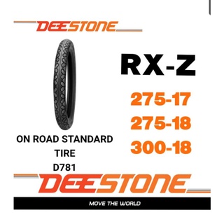 ยางนอกมอเตอร์ไซค์ ลายRX-Z ล้อหน้า-ล้อหลัง 275-17 275-18 และ 300-18 D781 DEESTONE