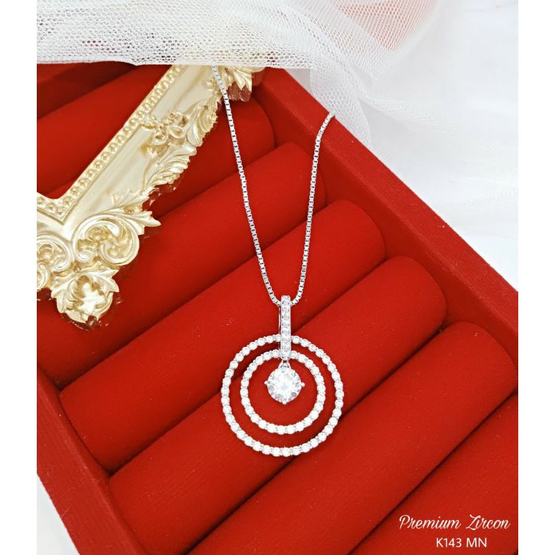 สร้อยคอจี้เพทายพรีเมี่ยม K143 MN