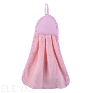 Three colors Hanging Towel Super-Absorbent Coral Velvet Cloth Kitchen Towel Dishcloth Dishes ELEN