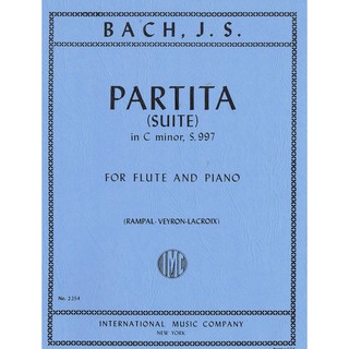 J.S. Bach: Partita Suite in C minor, S.997 for Flute and Piano (IMC 2254)