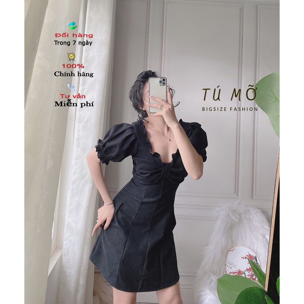 ชุดเดรสนมโตกํามะหยี่ DA0016 Tu Mo - ทุกขนาดตั้งแต่ 50-85KG