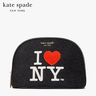 KATE SPADE NEW YORK I LOVE NY X KATE SPADE NEW YORK LARGE DOME COSMETIC CASE K5297 กระเป๋าใส่เครื่องสำอาง