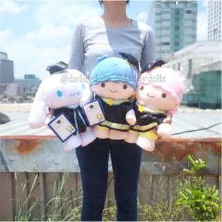 ตุ๊กตา Cinnamonroll ชินนาม่อนโรล &amp; Kiki กิกิ &amp; Lala ลาล่า Little Twin Stars ลิตเติ้ลทวินสตาร์ Sanrio ชุดรับปริญญา 12นิ้ว